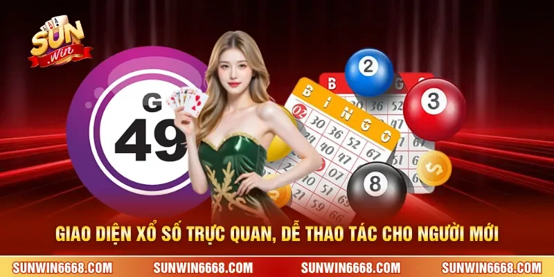 Giao diện xổ số trực quan, dễ thao tác cho người mới